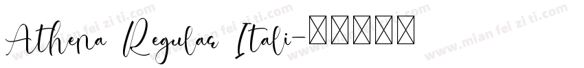 Athena Regular Itali字体转换